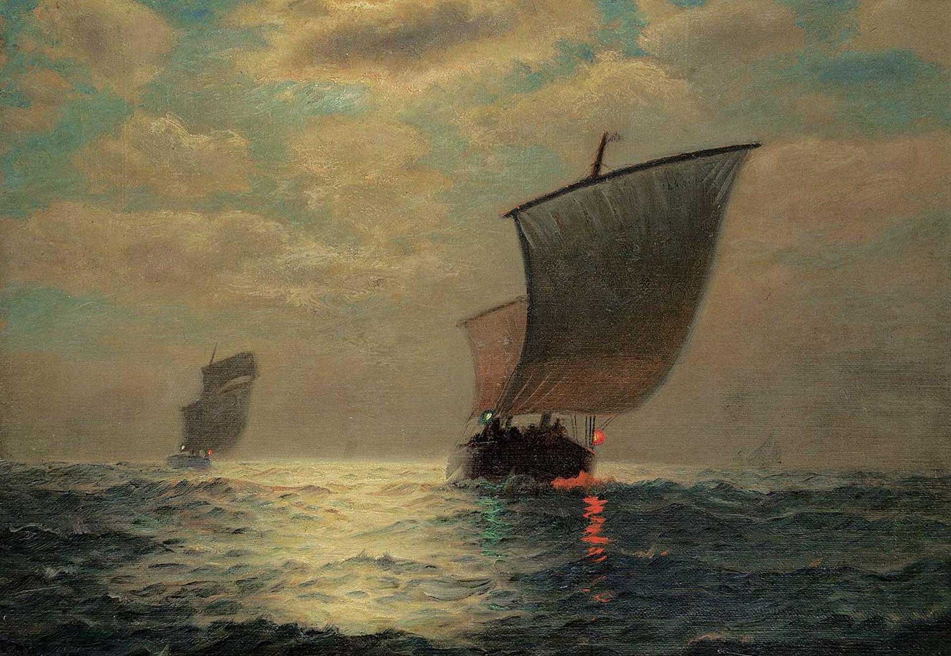 James Walter - Untitled - Ships at Dusk