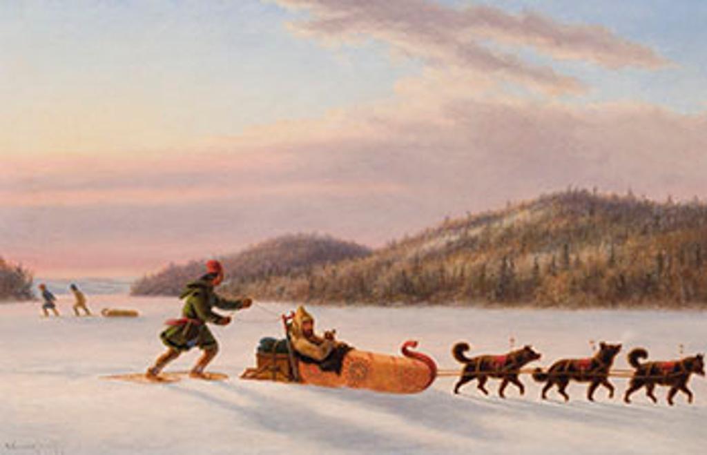 Cornelius David Krieghoff (1815-1872) - Fur Trader in Toboggan