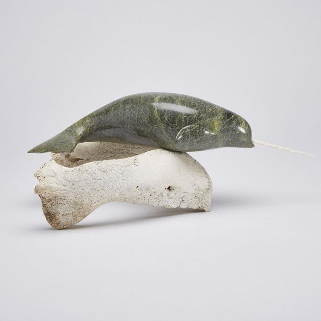Eegetsuak Ejetsiak Pitseolak (1947) - Swimming Narwhal On Base