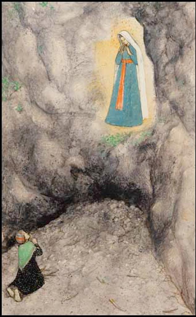 William Kurelek (1927-1977) - Saint Bernadette at Lourdes