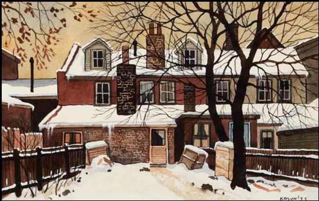 John Kasyn (1926-2008) - Back Yard with Trees - Crawford St.