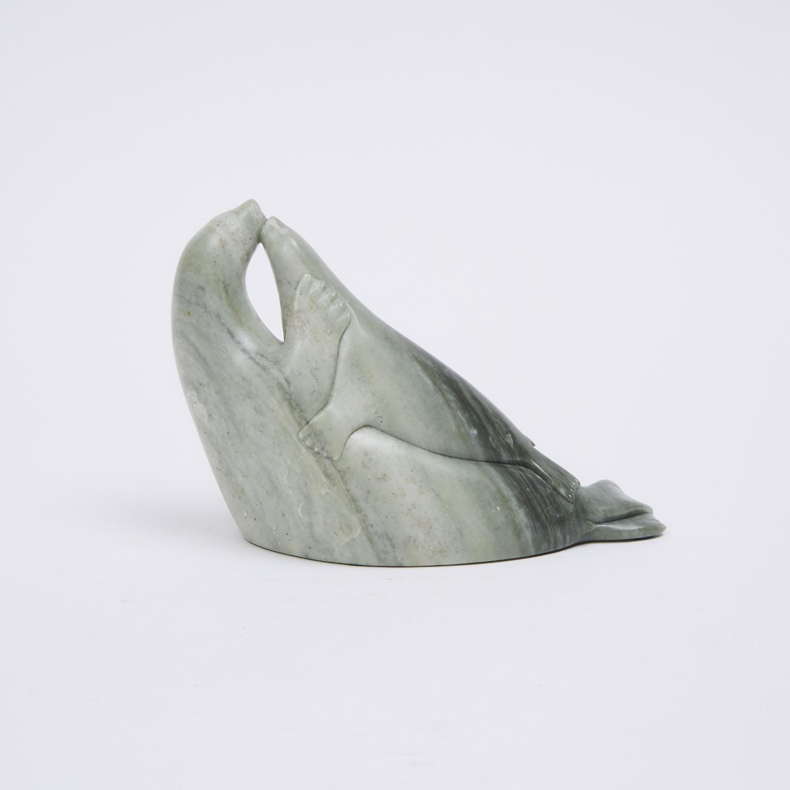 Johnassie Kavik (1916-1984) - Seal And Pup