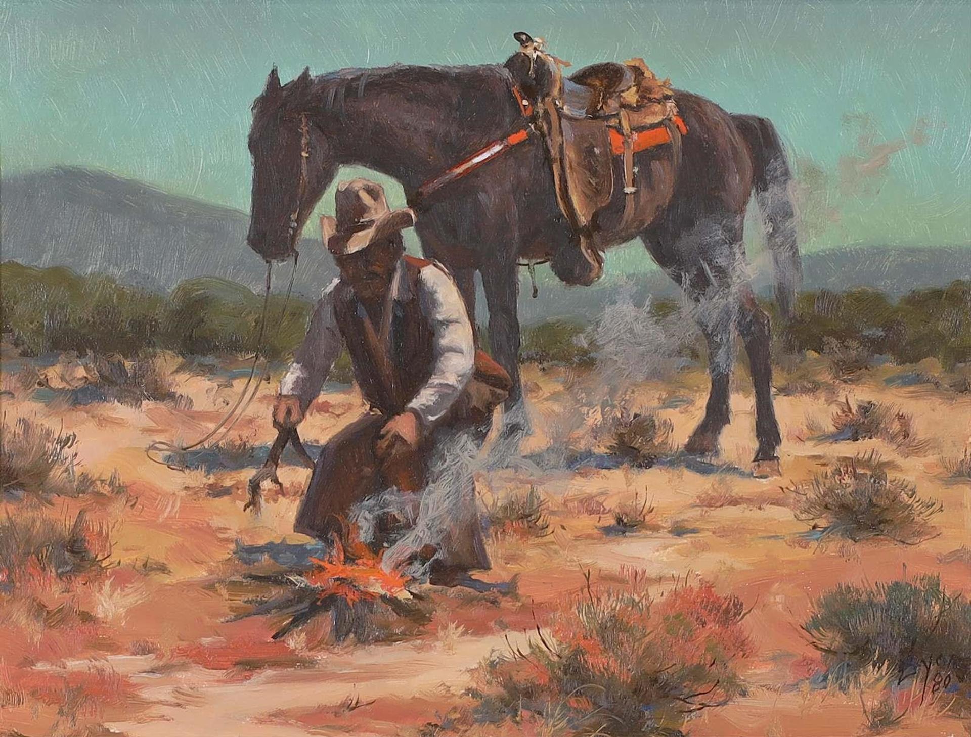 Harold Lloyd Lyon (1930-2020) - A Warming Fire; 1980