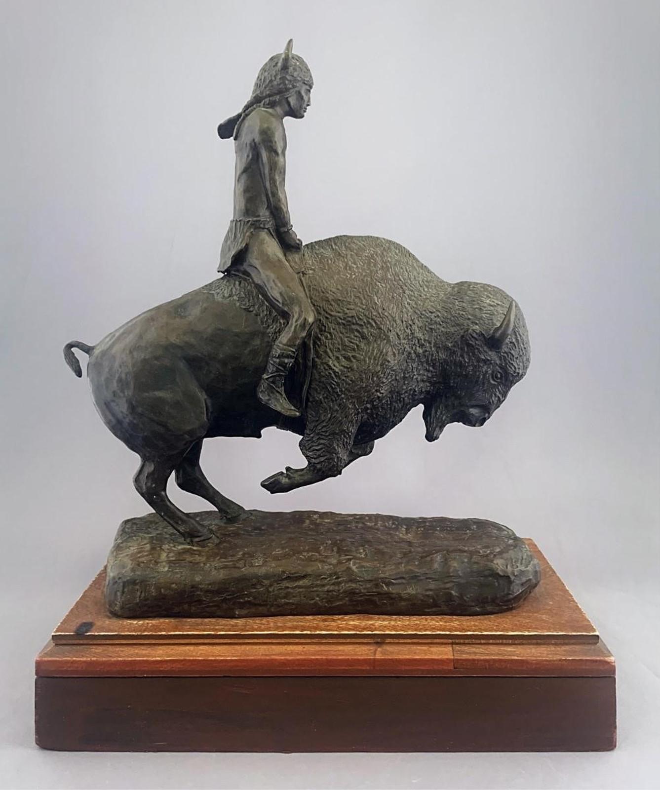 Gina McDougall Cohoe (1927-2014) - Buffalo Rider; 1975