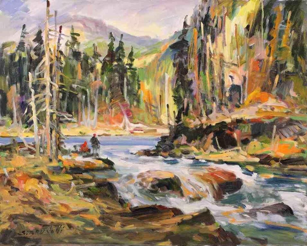 Serge Brunoni (1938-2020) - River Kiking (Sic) Horse, Alberta