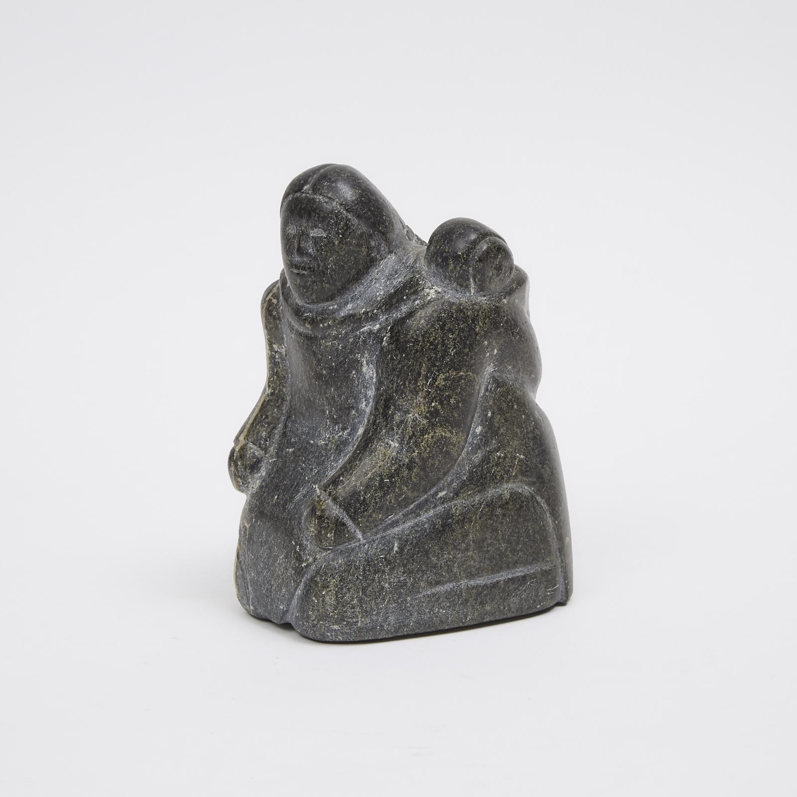 John Arnalukjuak (1924) - Crouching Mother And Child