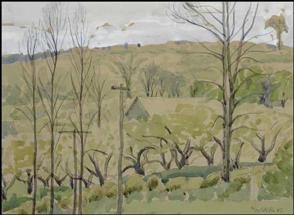 Alexander (Alex) Colville (1920-2013) - Barns and House (Trees - Grand Pré)