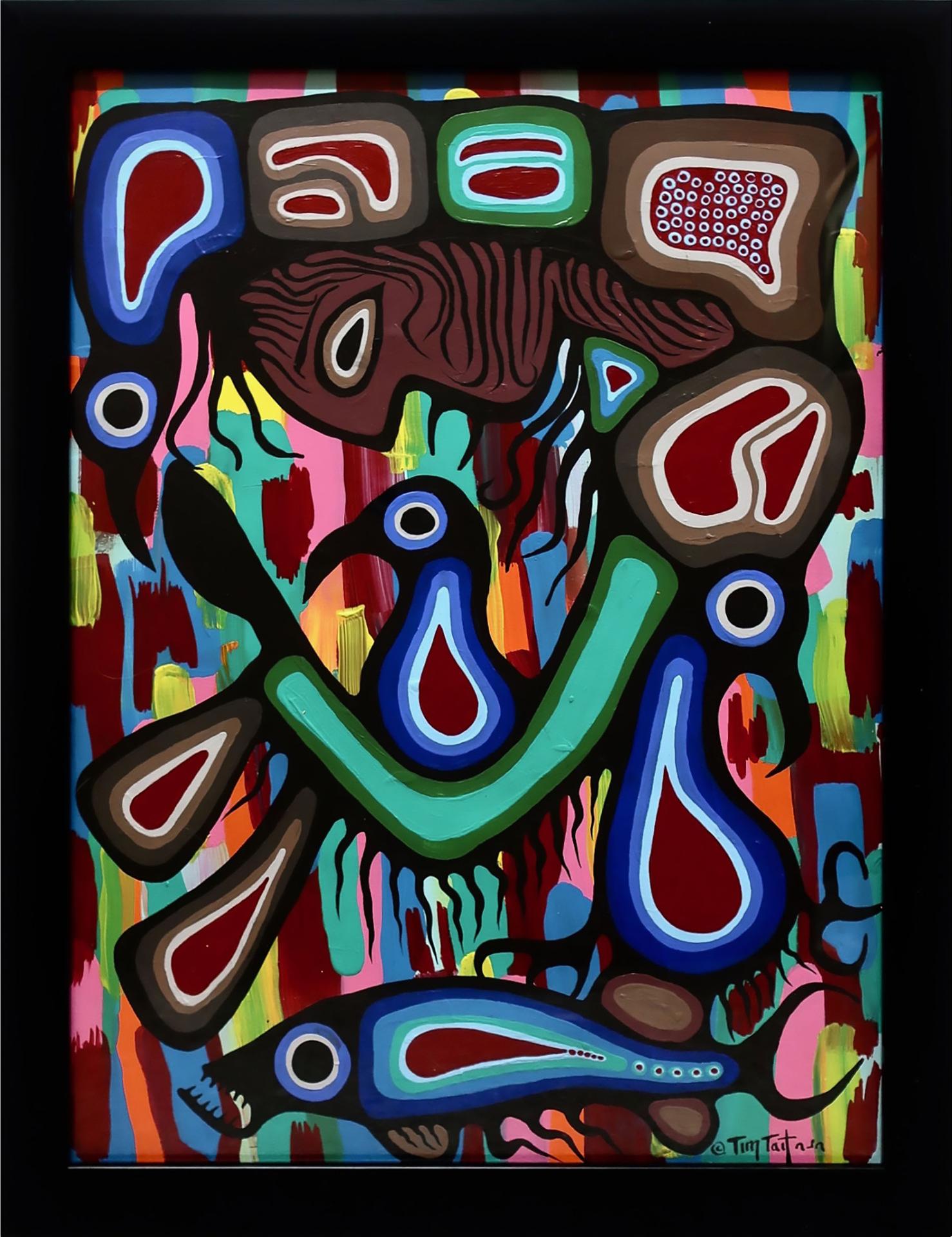 Tim Tait (1970) - Untitled (Shaman With Bird And Fish)