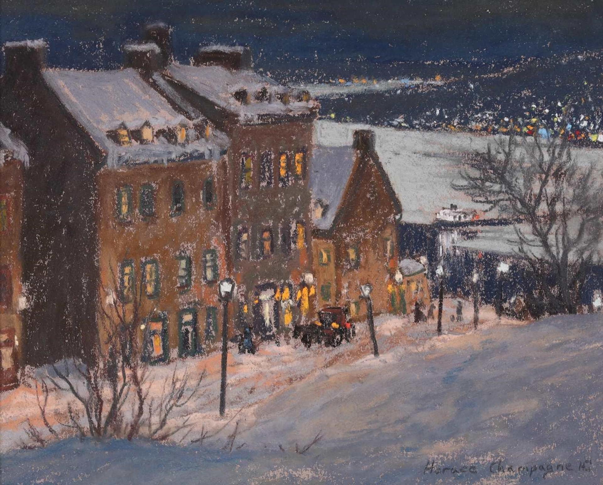 Horace Champagne (1937) - La Vieille Caleche (Rue St-Denis, Vieux Quebec)