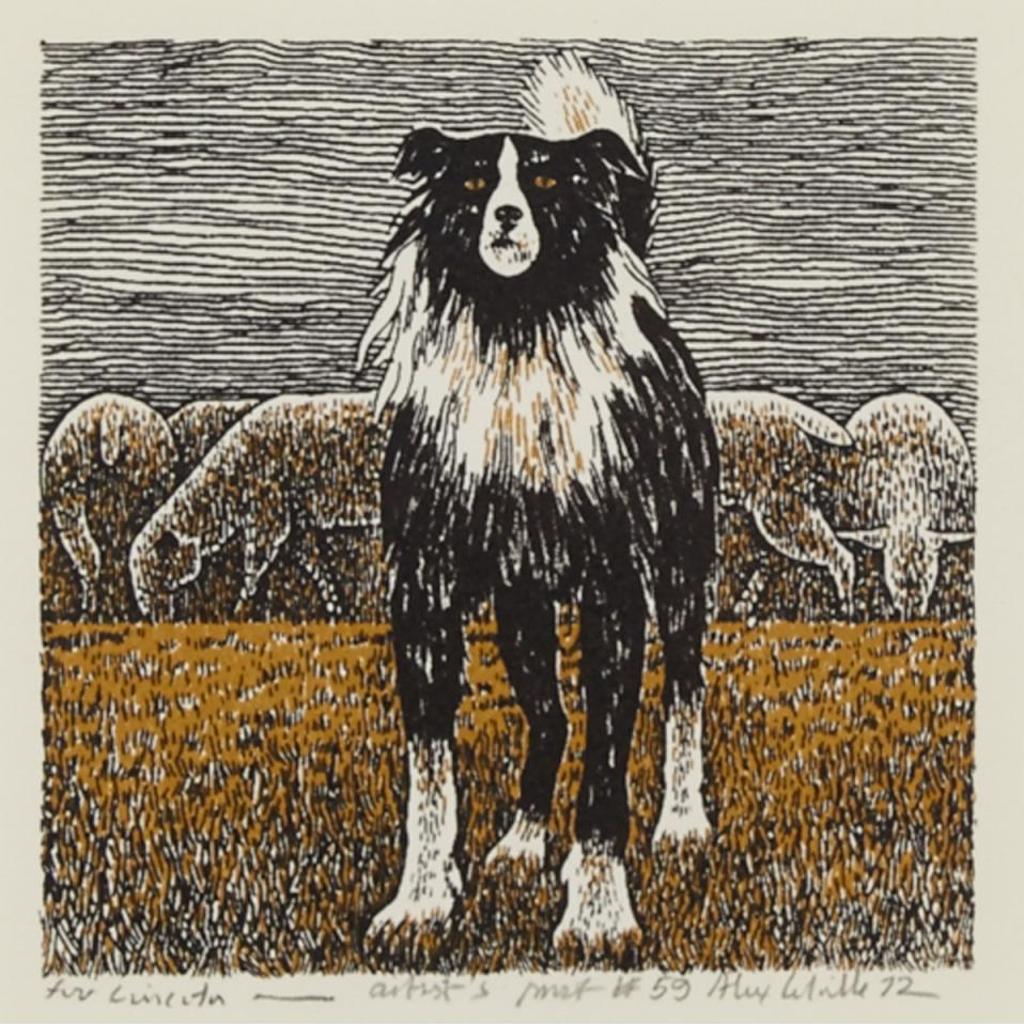 Alexander (Alex) Colville (1920-2013) - Border Collie