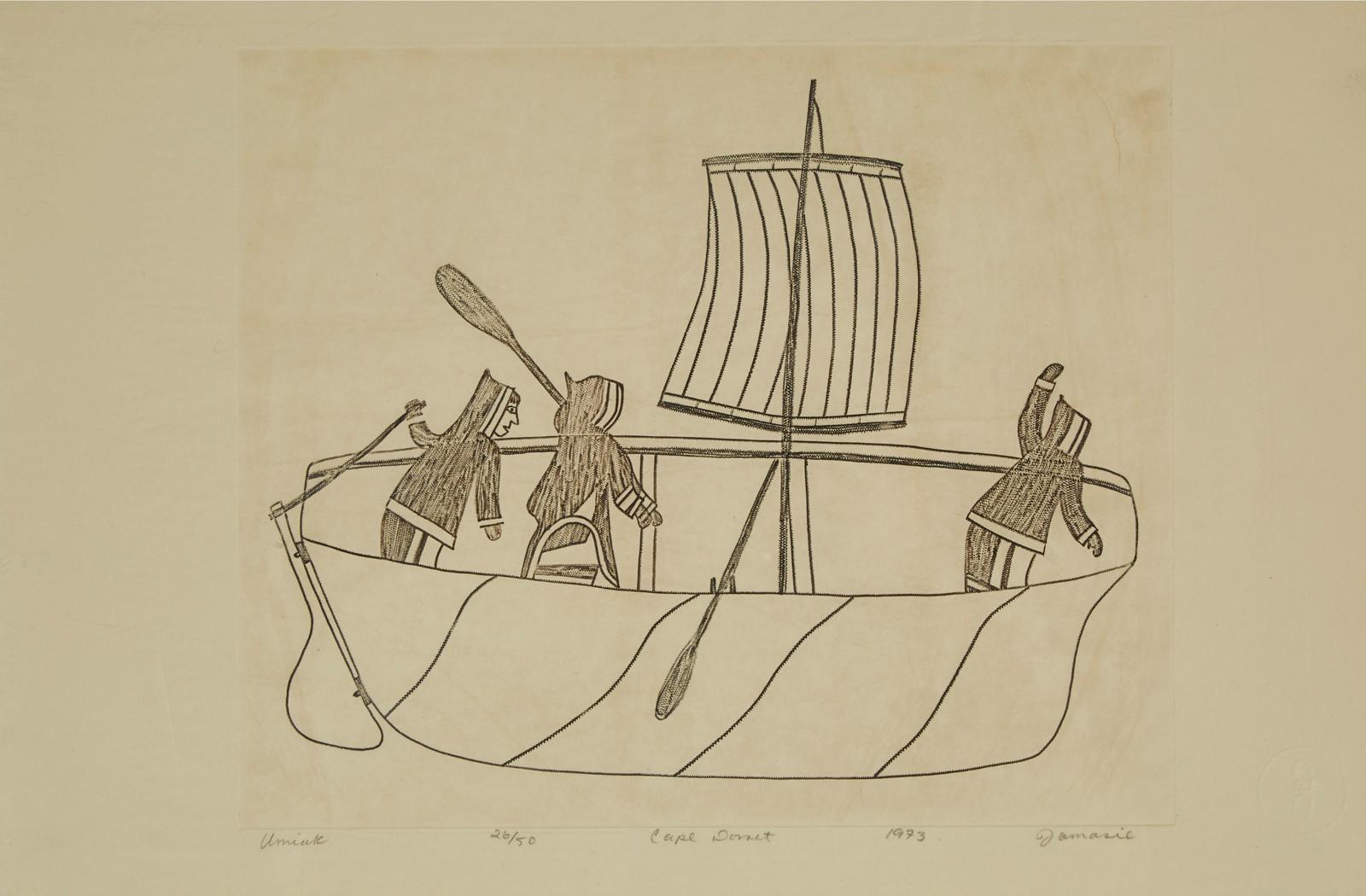 Jamasie Teevee (1910-1985) - Umiak