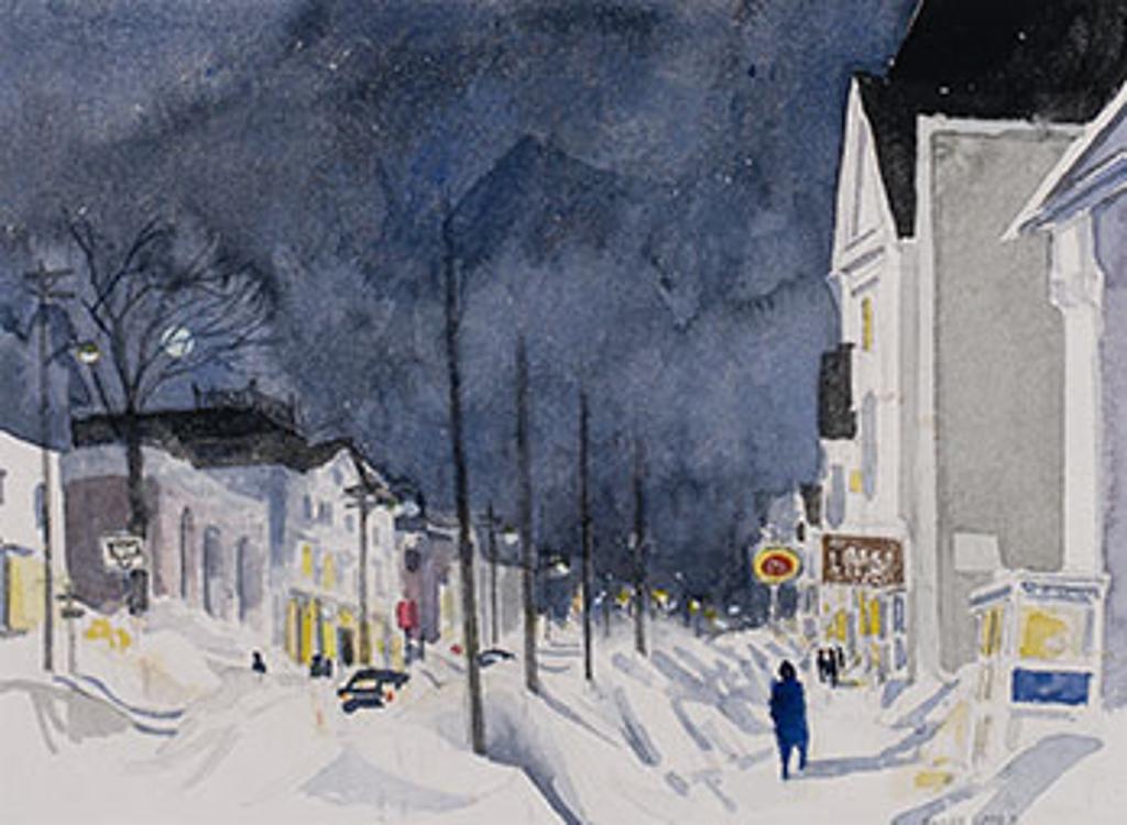 Molly Joan Lamb Bobak (1922-2014) - Water Street from the Gleason Arms (Looking into Town), St. Andrews