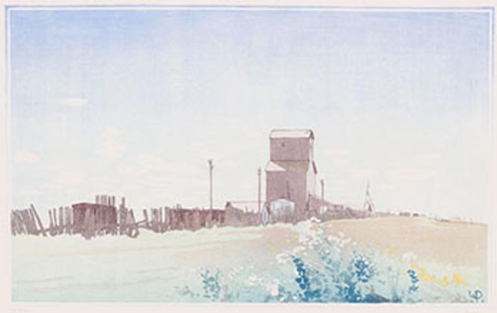 Walter Joseph (W.J.) Phillips (1884-1963) - Grain Elevator at La Salle, Manitoba