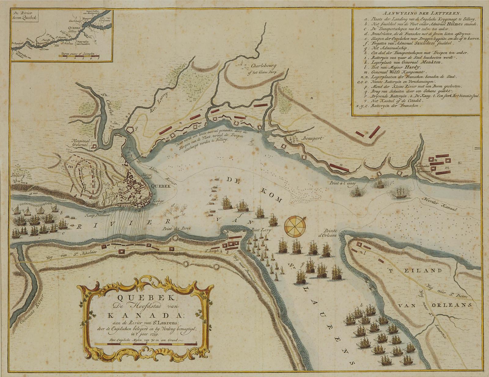Isaak Tirion (1705-1765) - Quebek De Hoofdstad Van Kanada