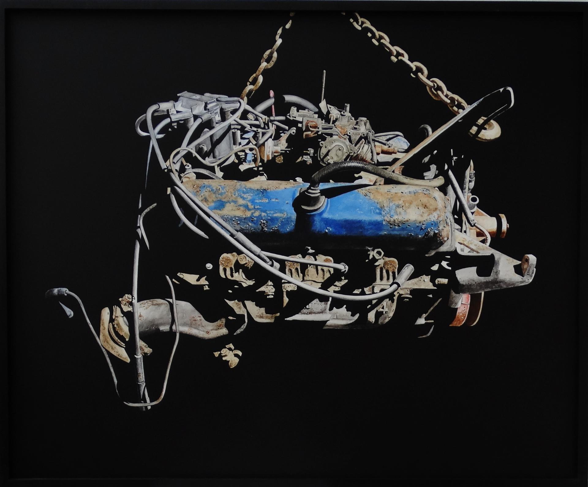 Serge Lemoyne (1941-1998) - Le moteur (nature morte en clair-obscur), 2016