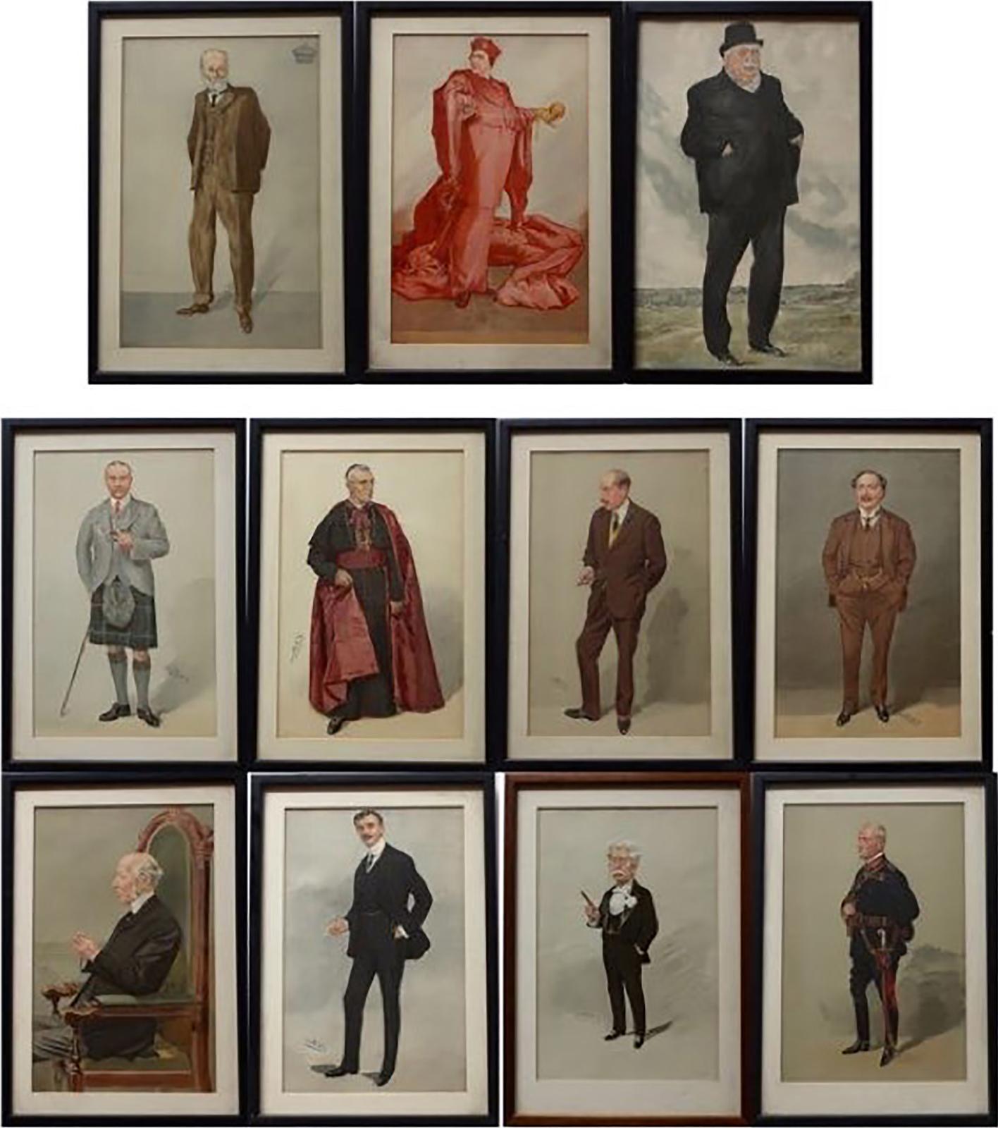 Sir Leslie Matthew Ward (1851-1922) - Various Caricature Portraits