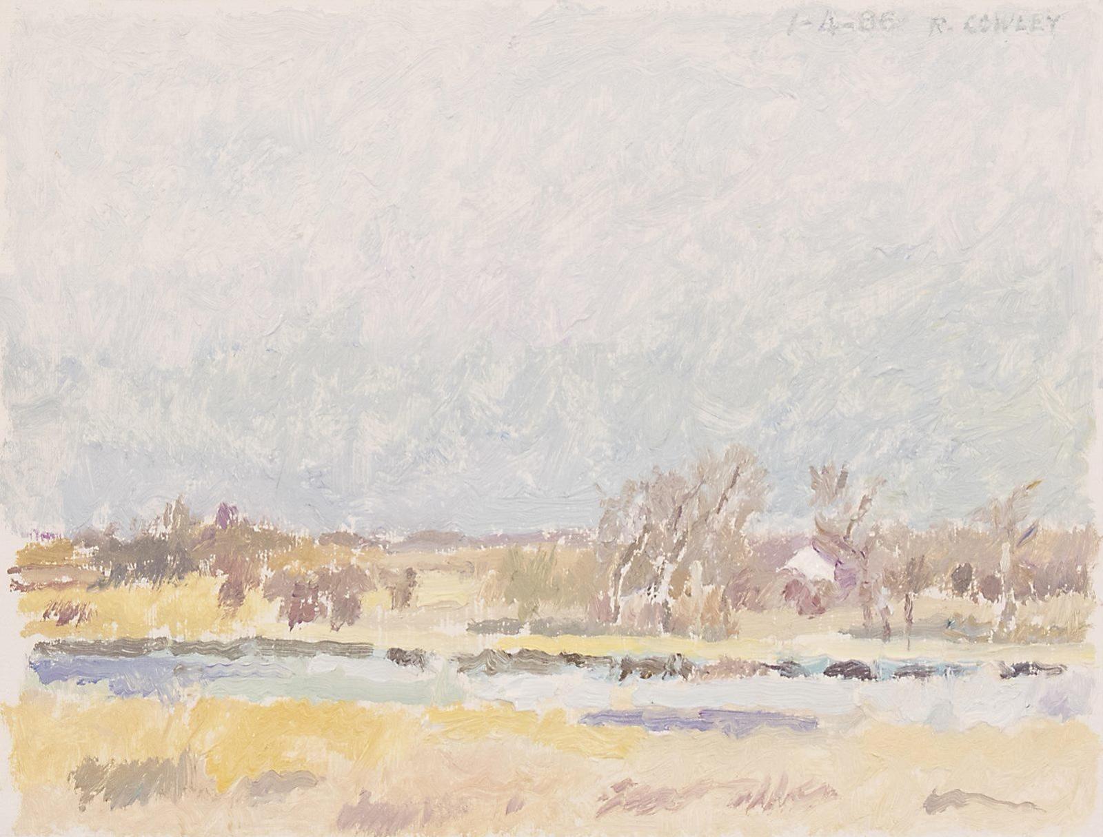 Reta Madeline Cowley (1910-2004) - Pauls Pasture, Icy Dugout; 1986