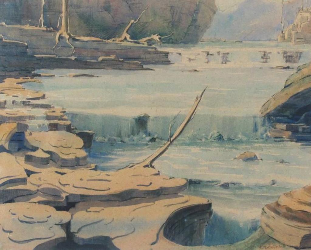 Bernard Middleton (1909-1996) - Mountain Waterfall; 1935