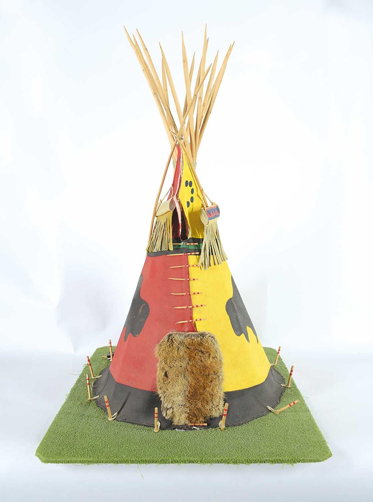 Conrad Chief Body - Untitled - Teepee with Buffalo Designs