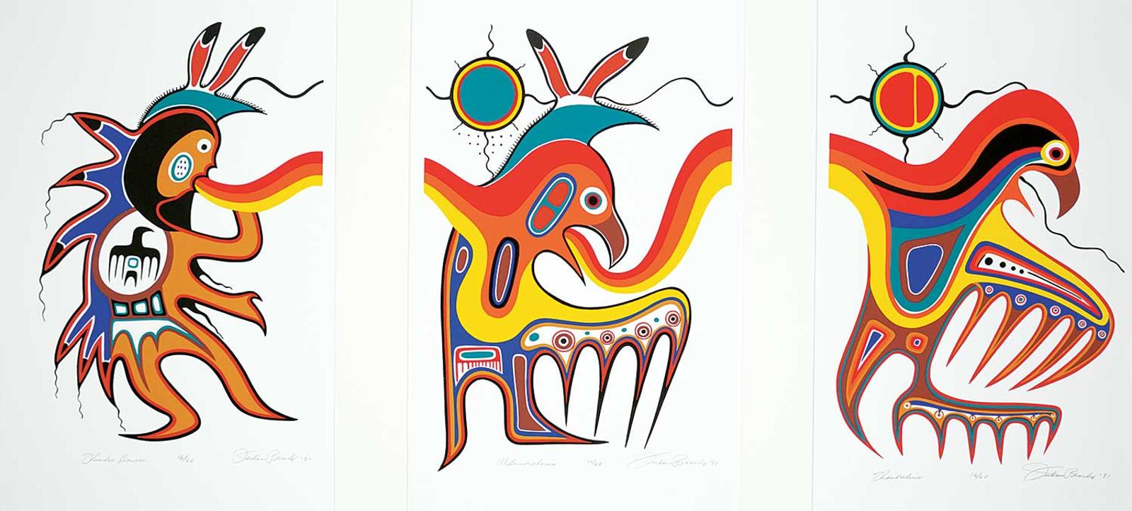 Jackson Beardy (1944-1984) - Thunder Dancer / Metamorphosis / Thunderbird #16/60