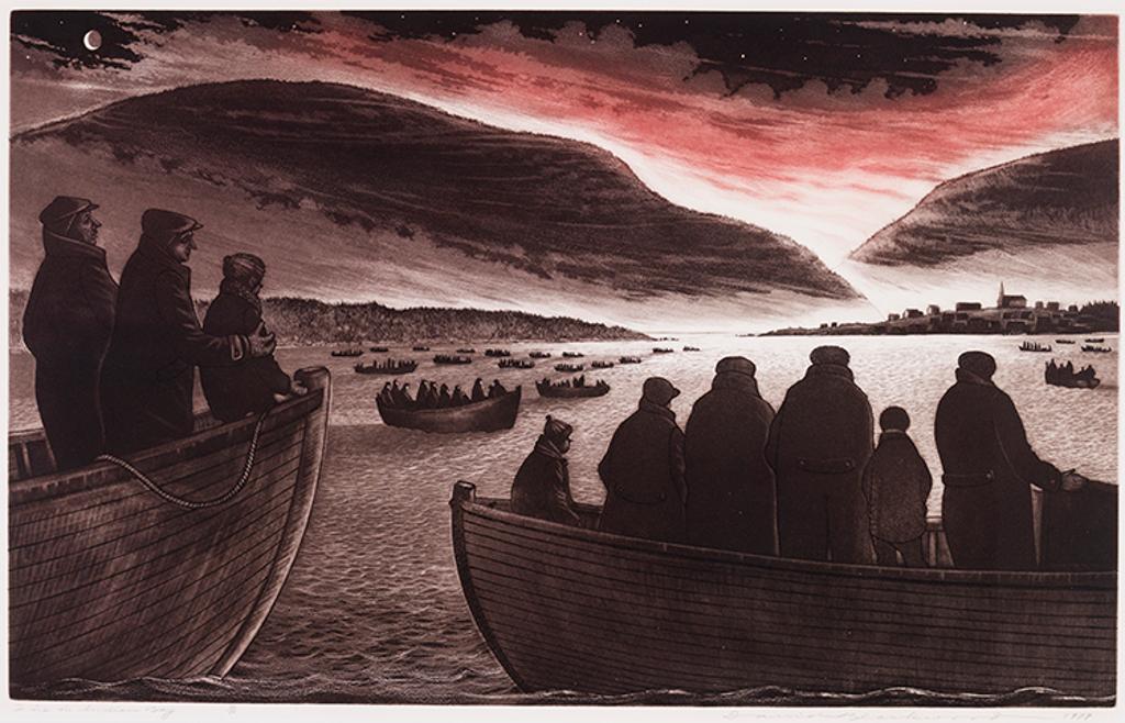 David Lloyd Blackwood (1941-2022) - Fire in Indian Bay
