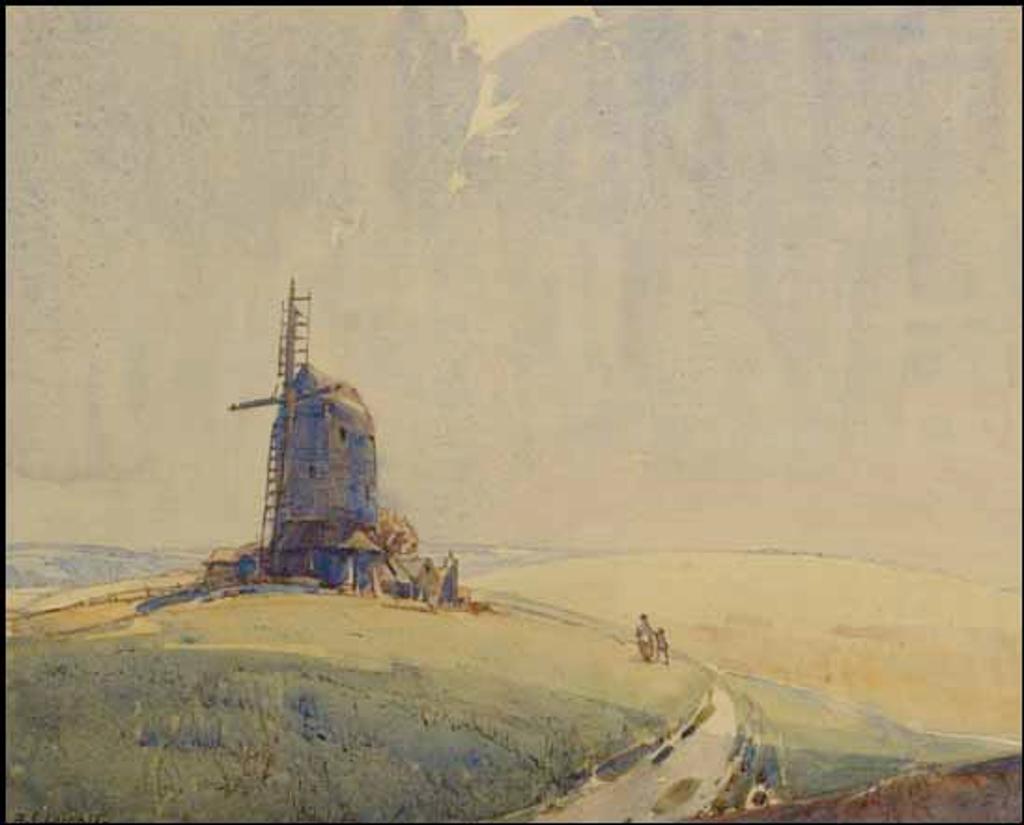 Alfred Crocker Leighton (1901-1965) - Mill on the Downs