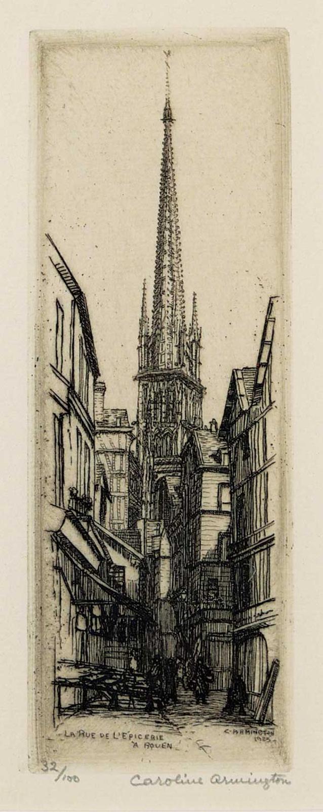 Caroline Helena Armington (1875-1939) - La Rue de L'Epicerie a Rouen #32/100