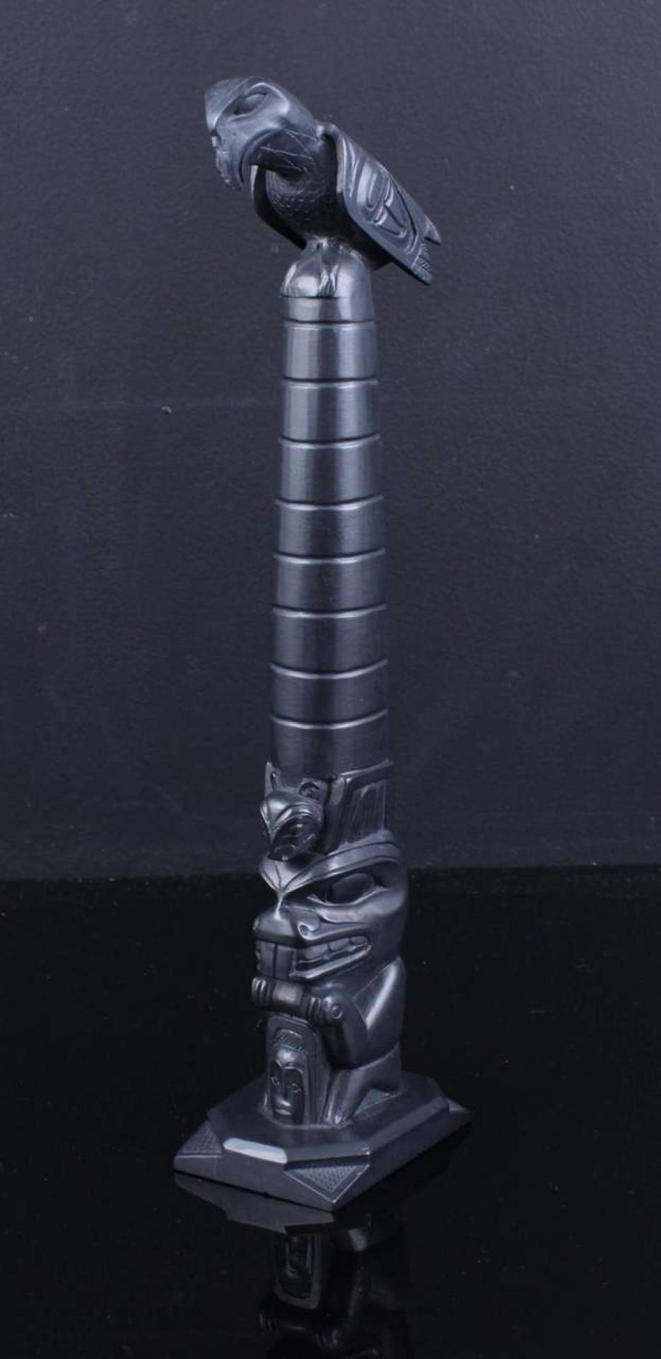 Rufus Moody (1923-1998) - an argillite carving of a house post