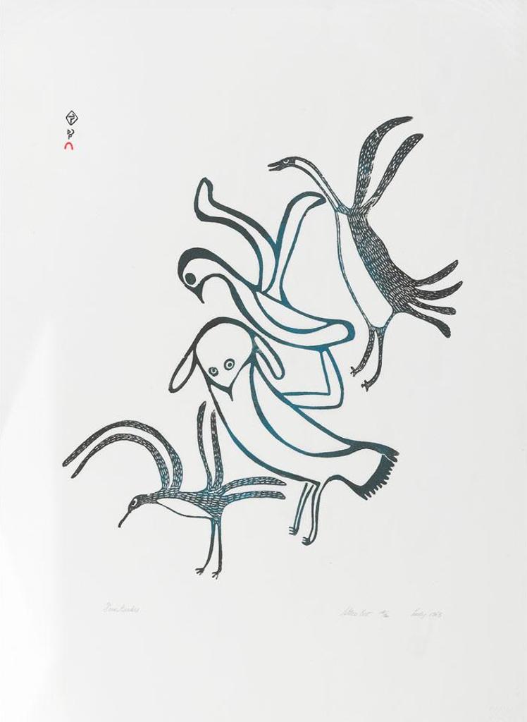 Lucy Qinnuayuak (1915-1982) - Four Birds