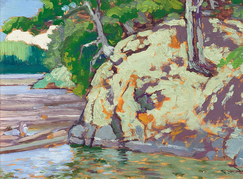 Frank (Franz) Hans Johnston (1888-1949) - A Rocky Corner - Bryce's Island, Lake of the Woods