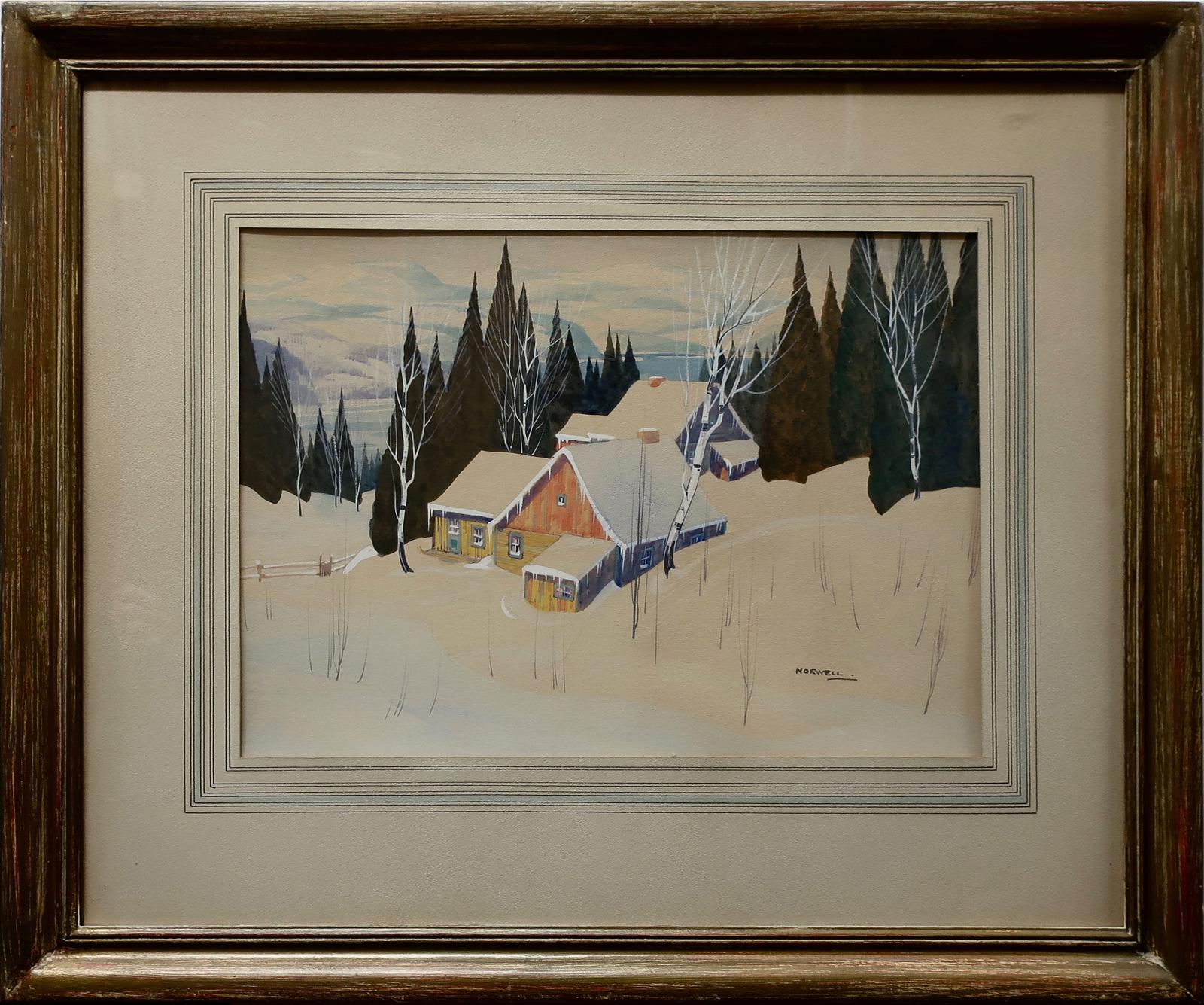 Graham Norble Norwell (1901-1967) - Snowed In Cabins - Laurentians