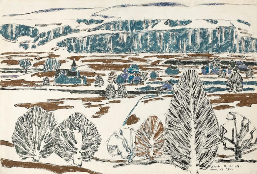 David Browne Milne (1882-1953) - Fox Hill on a Rainy Day (Boston Corners)