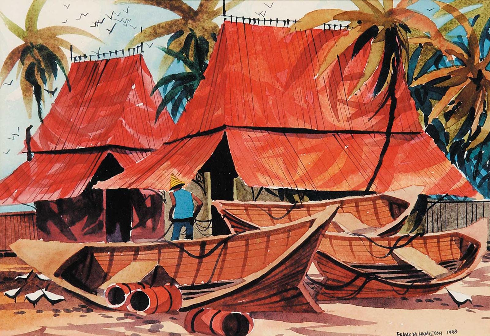 Frank M. Hamilton - Untitled - Boats on the Shore