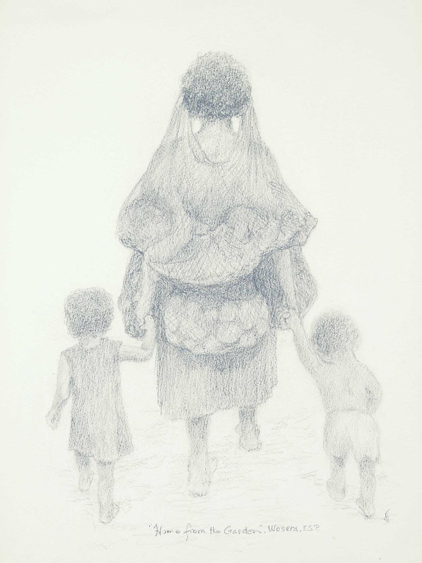 Hilda Tutton - Home from the Garden, Wosera, E.S.P.