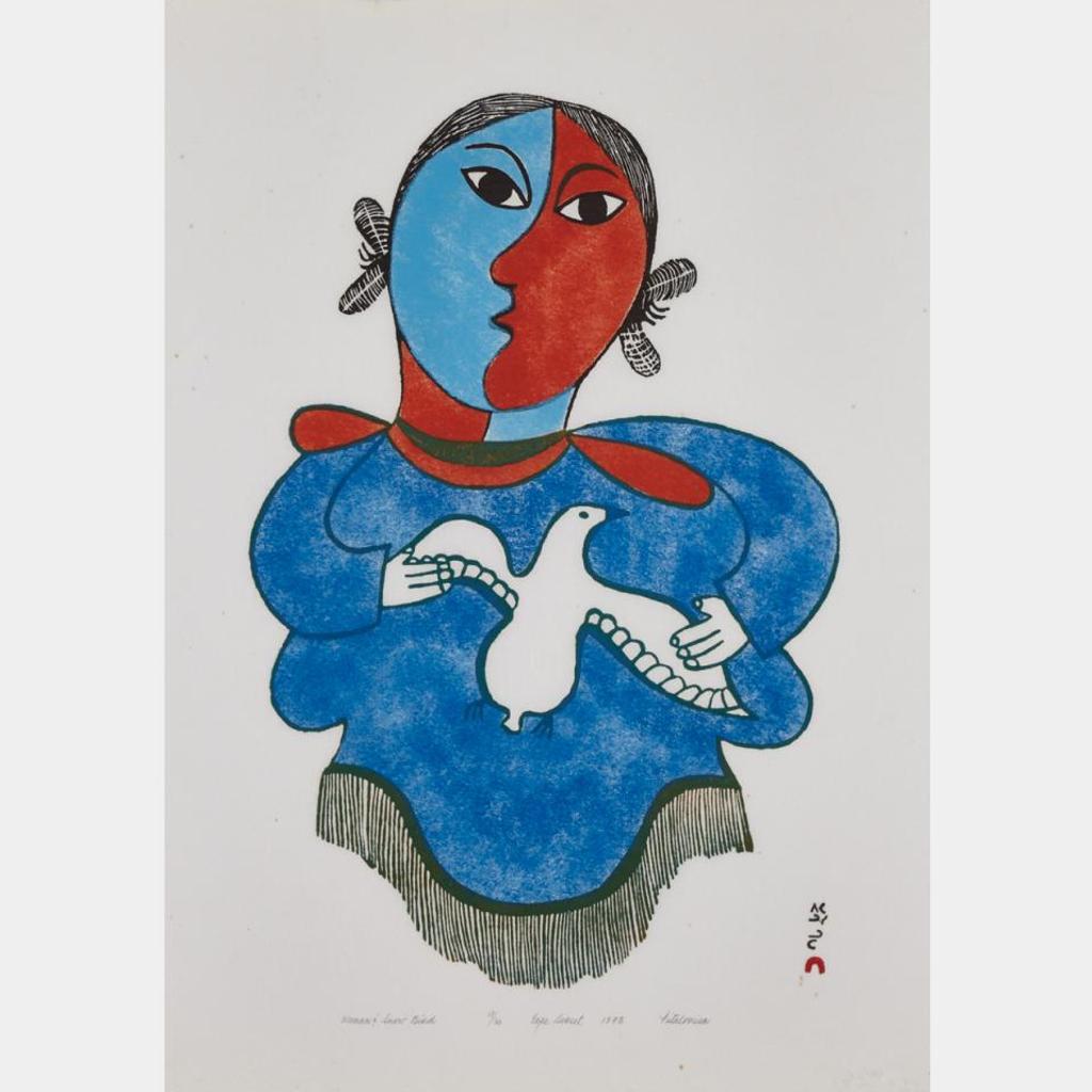 Pitaloosie Saila (1942-2021) - Woman And Snow Bird