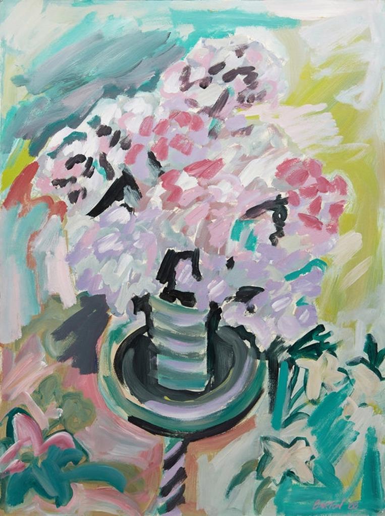 Nixie Barton (1958) - Hydrangeas on a 40s Ashtray Without the Marbles