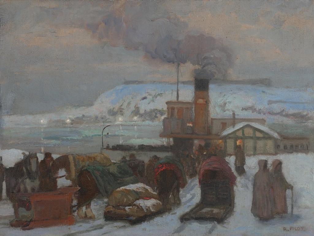 Robert Wakeham Pilot (1898-1967) - Meeting the Ferry at Quebec (circa 1924)