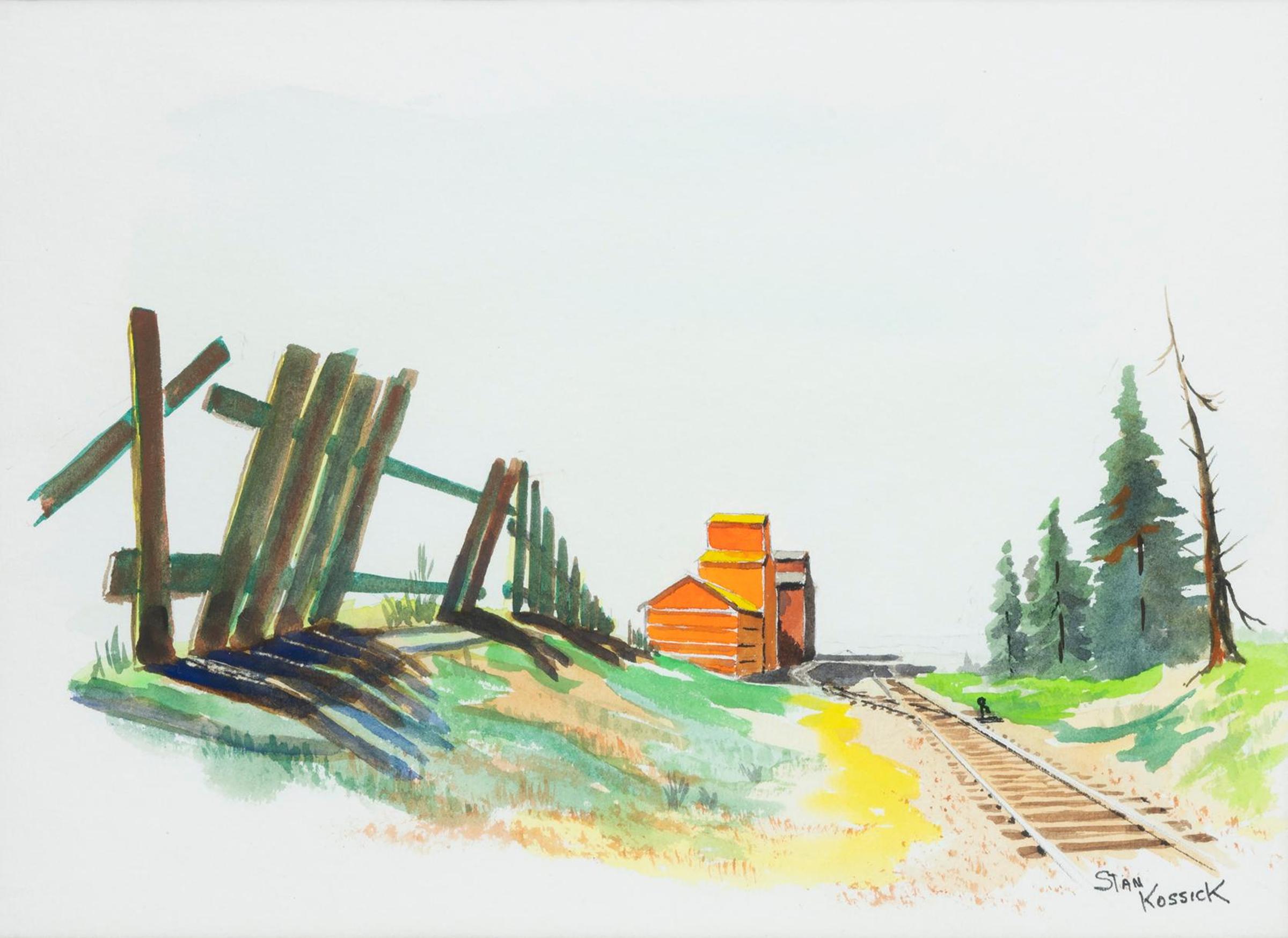 Stan Kossick (1919-1999) - Snow Fence in Summer