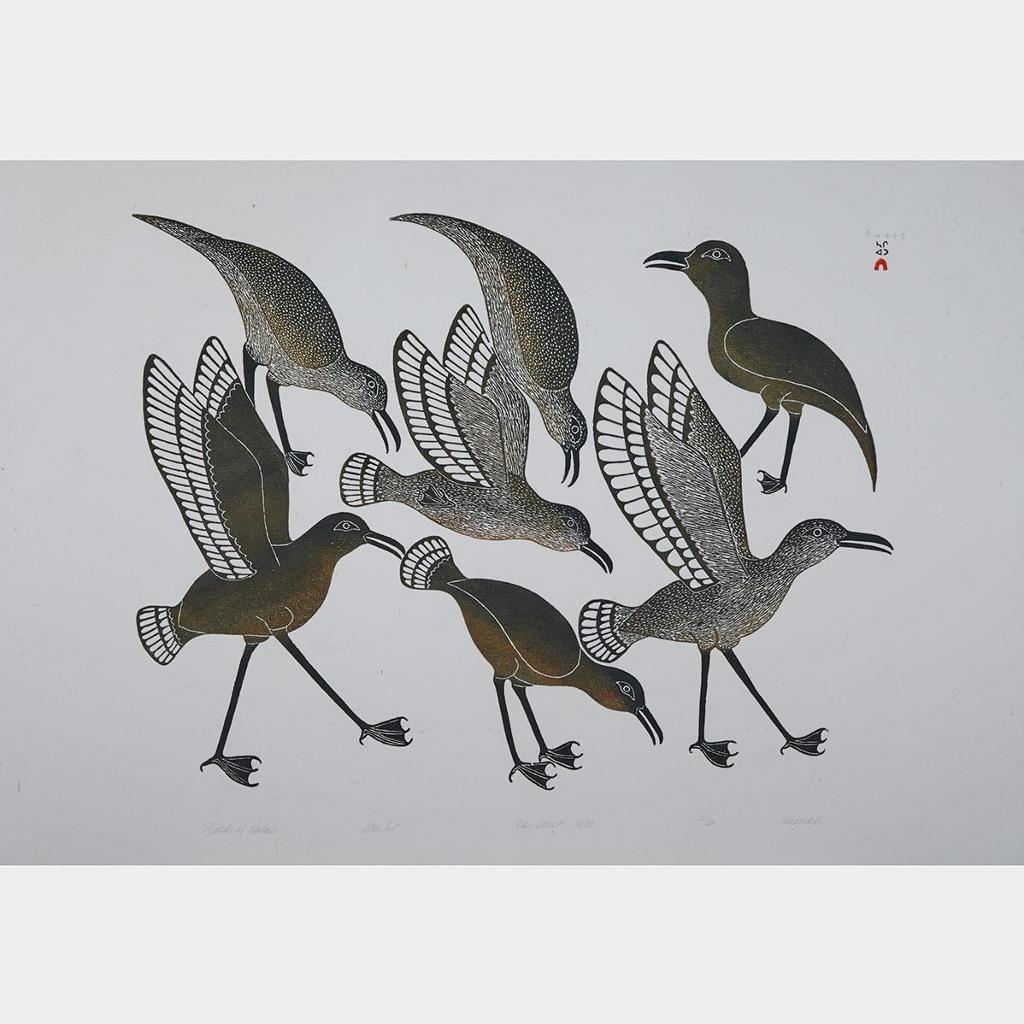 Kenojuak Ashevak (1927-2013) - Field Of Ravens