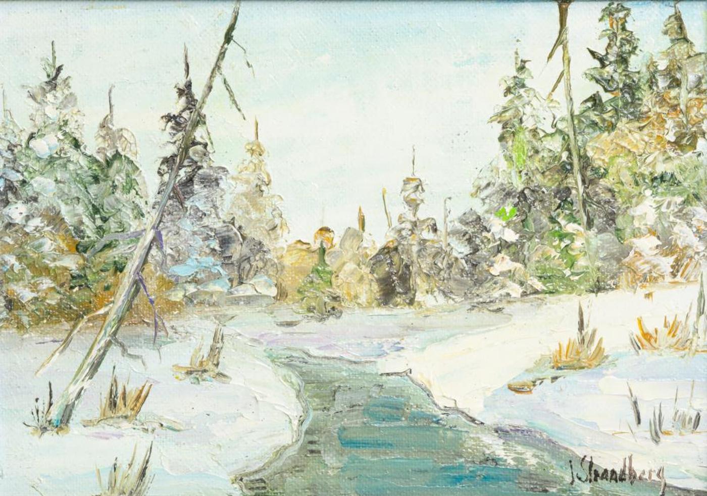 John Edmund Strandberg (1911-1996) - Steam in Winter 1