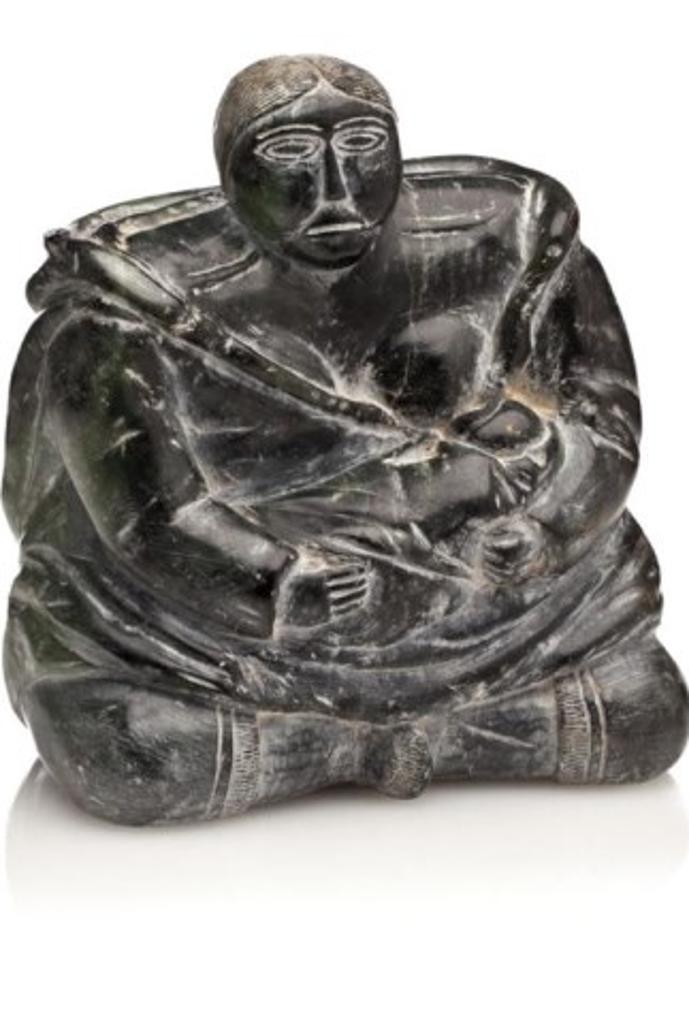 Johanesee Kalluk (1940-1974) - Clyde River, Seated Mother Nursing a  Child, ca. 1966