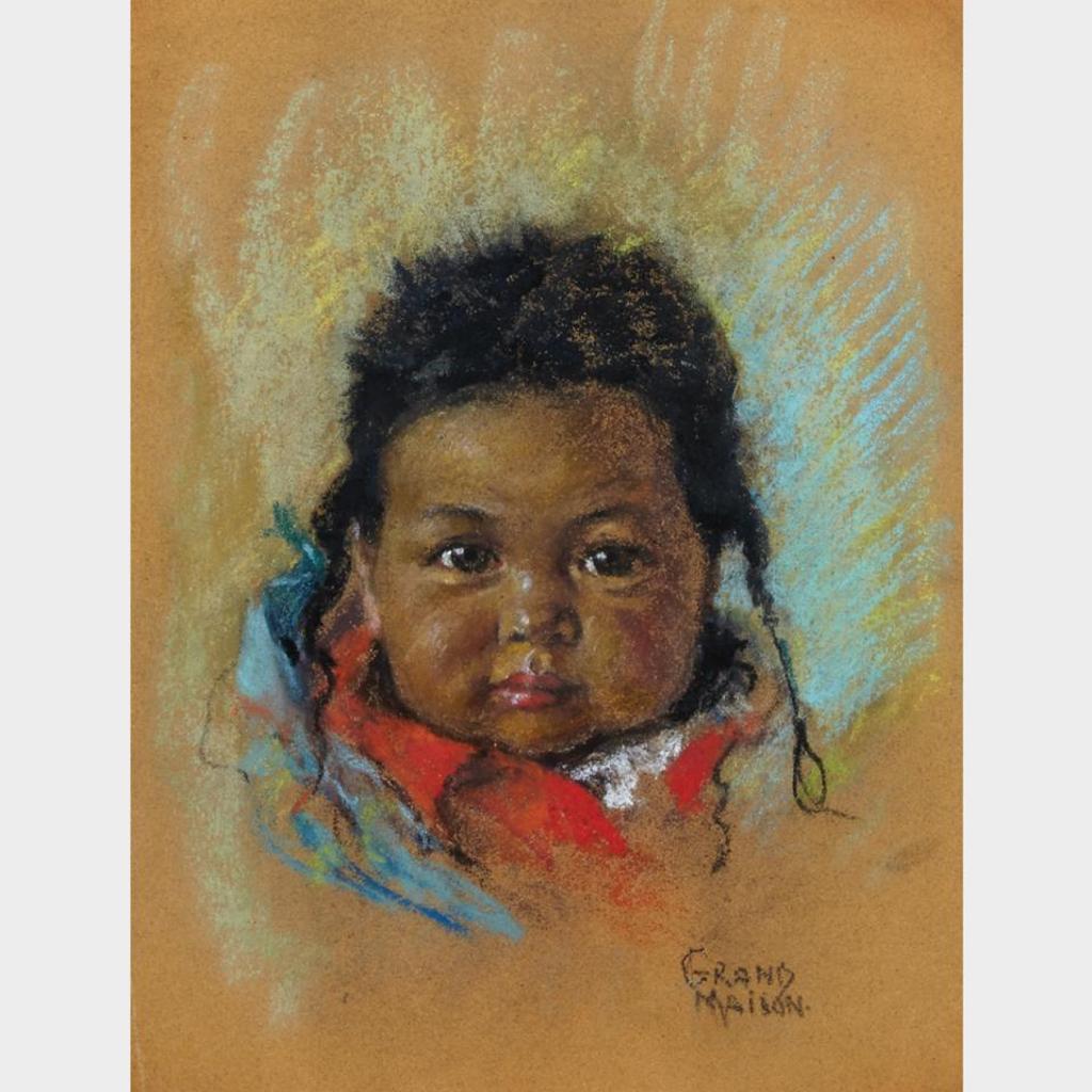 Nicholas (Nickola) de Grandmaison (1892-1978) - Papoose In Pigtails