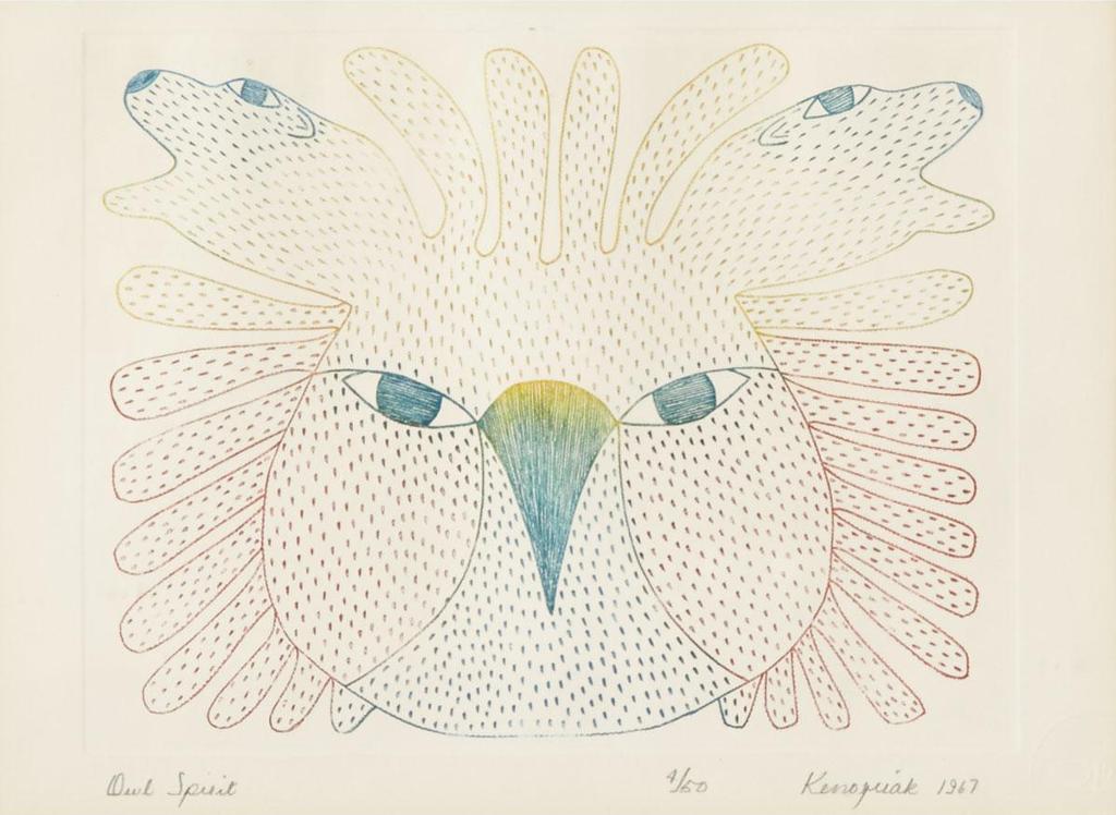 Kenojuak Ashevak (1927-2013) - Owl Spirit
