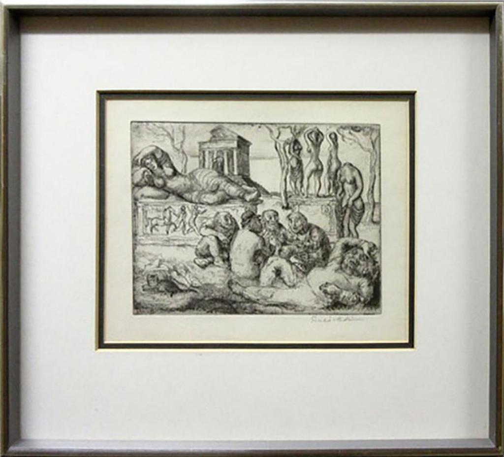Vladimir Szabo (1905-1991) - Legenda A Csodaforrasrol; Untitled (The Card Game)