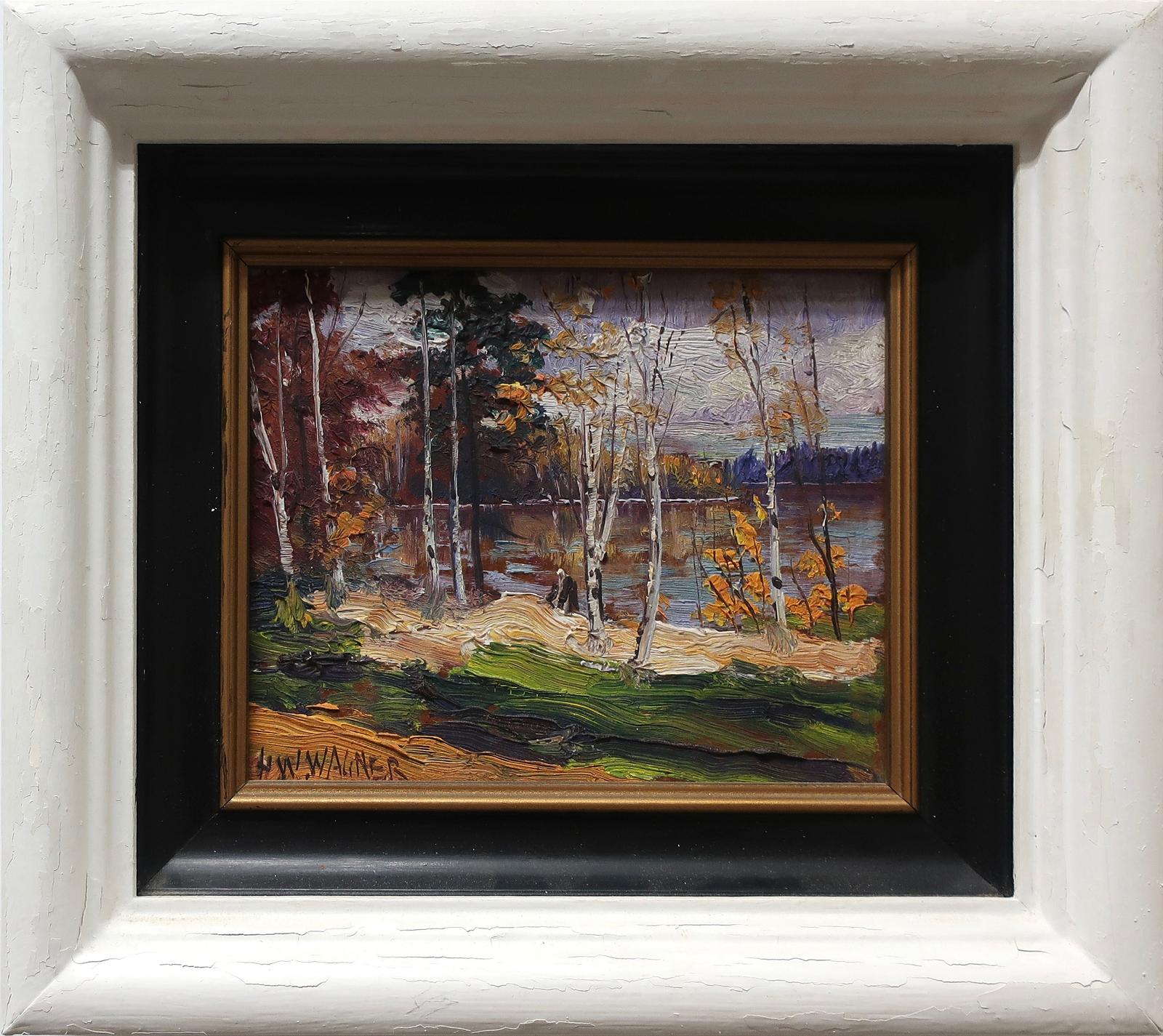 Herbert William Wagner (1889-1948) - Figure By Lake - Fall