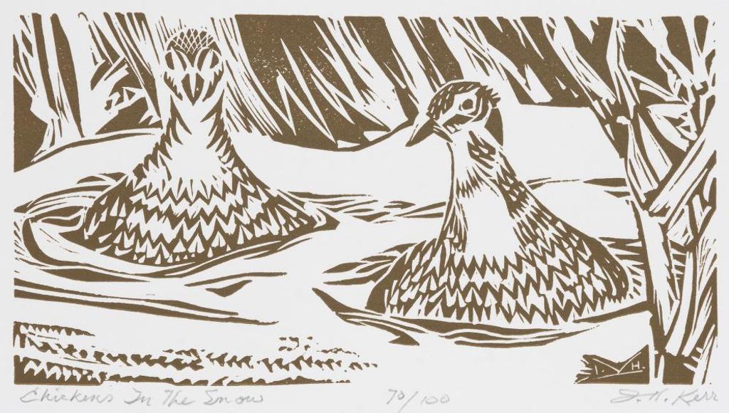 Illingworth Holey (Buck) Kerr (1905-1989) - Chickens in the Snow