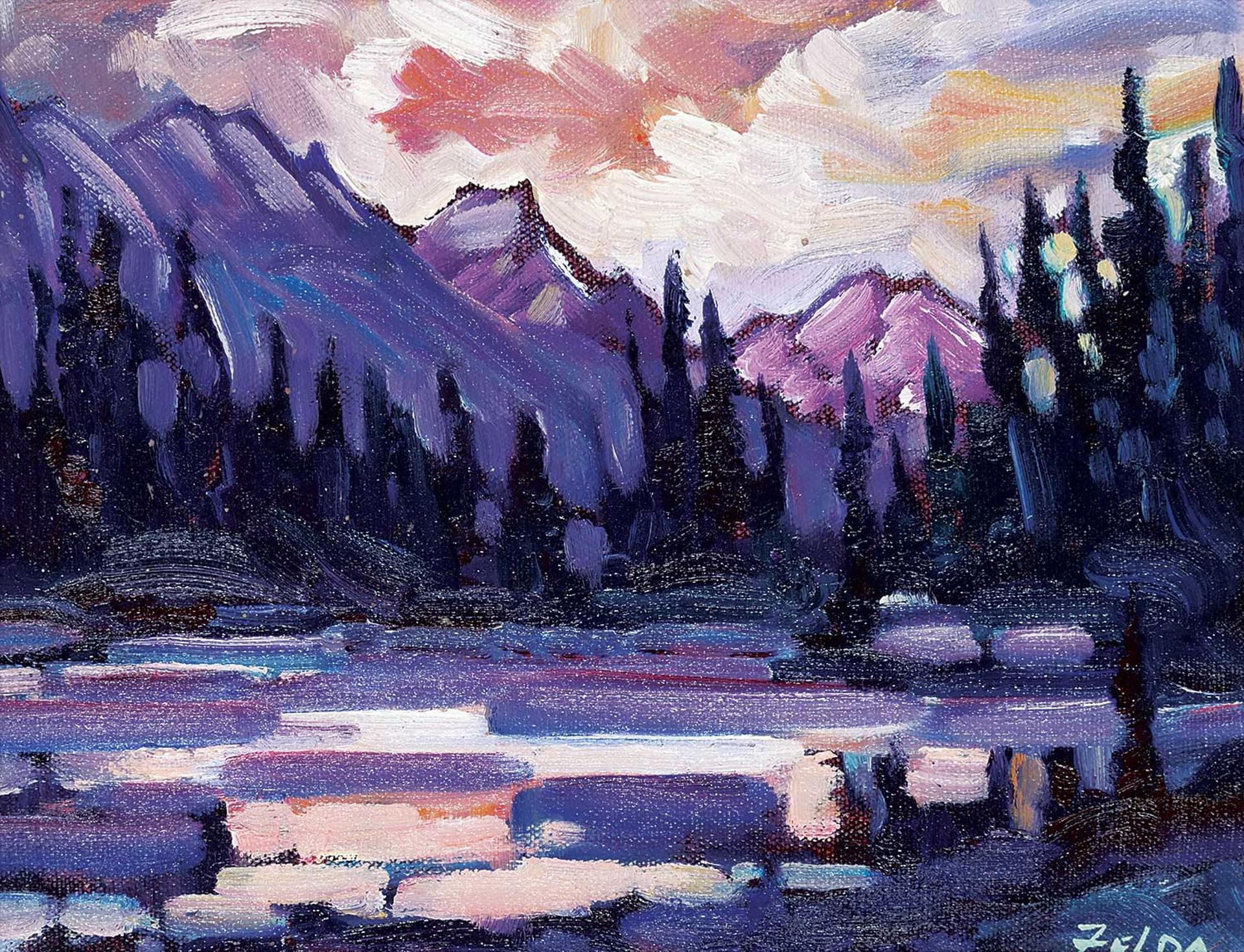 Zeldafaye Nelson (1943-2015) - Canmore Sunset