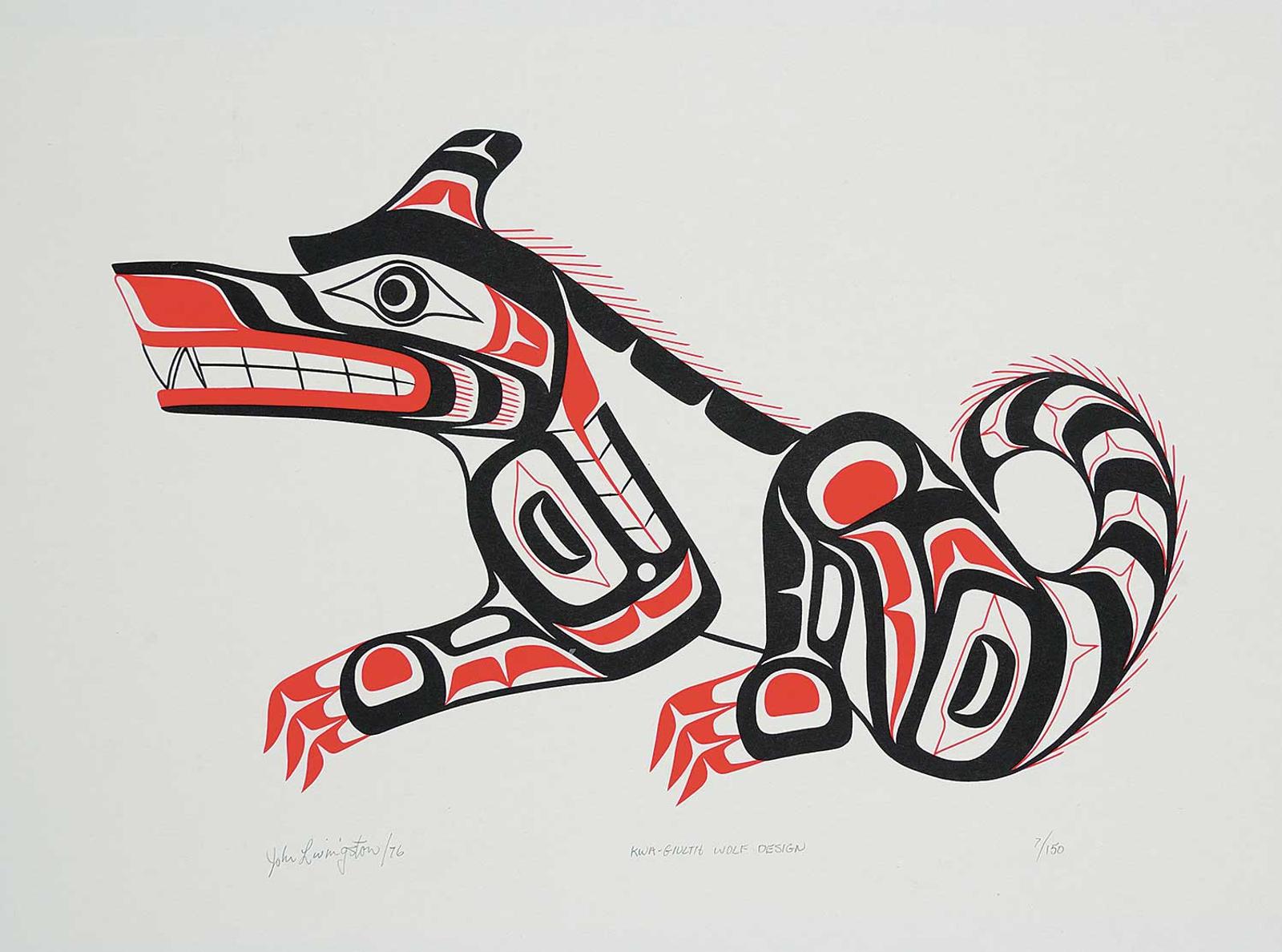 John E. Livingston (1951-2019) - Kwa-Gulth Wolf Design #7/150