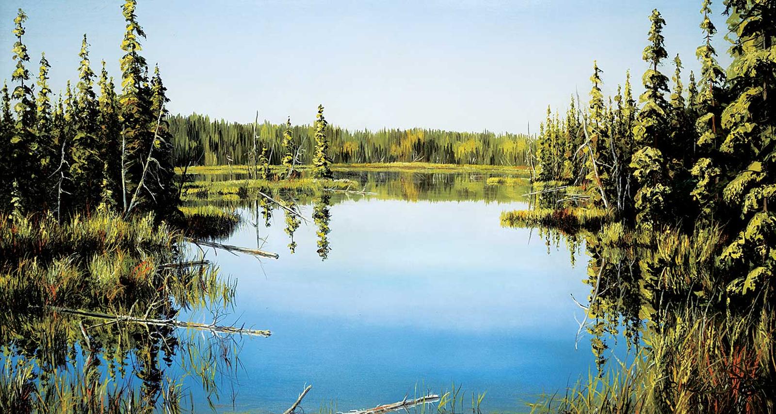 Andrew Kiss (1946) - Untitled - A View of the Lake