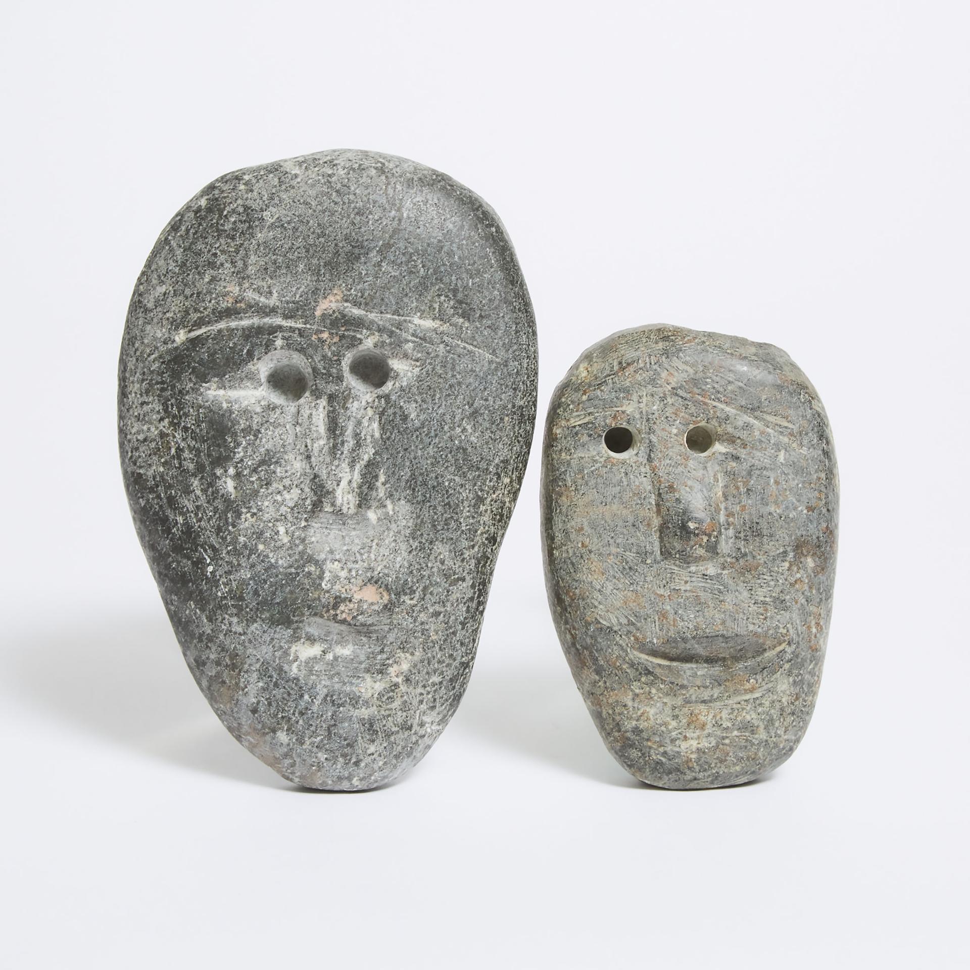 Jimmy Taipanak (1919-2000) - Two Maskettes, Ca. 1999